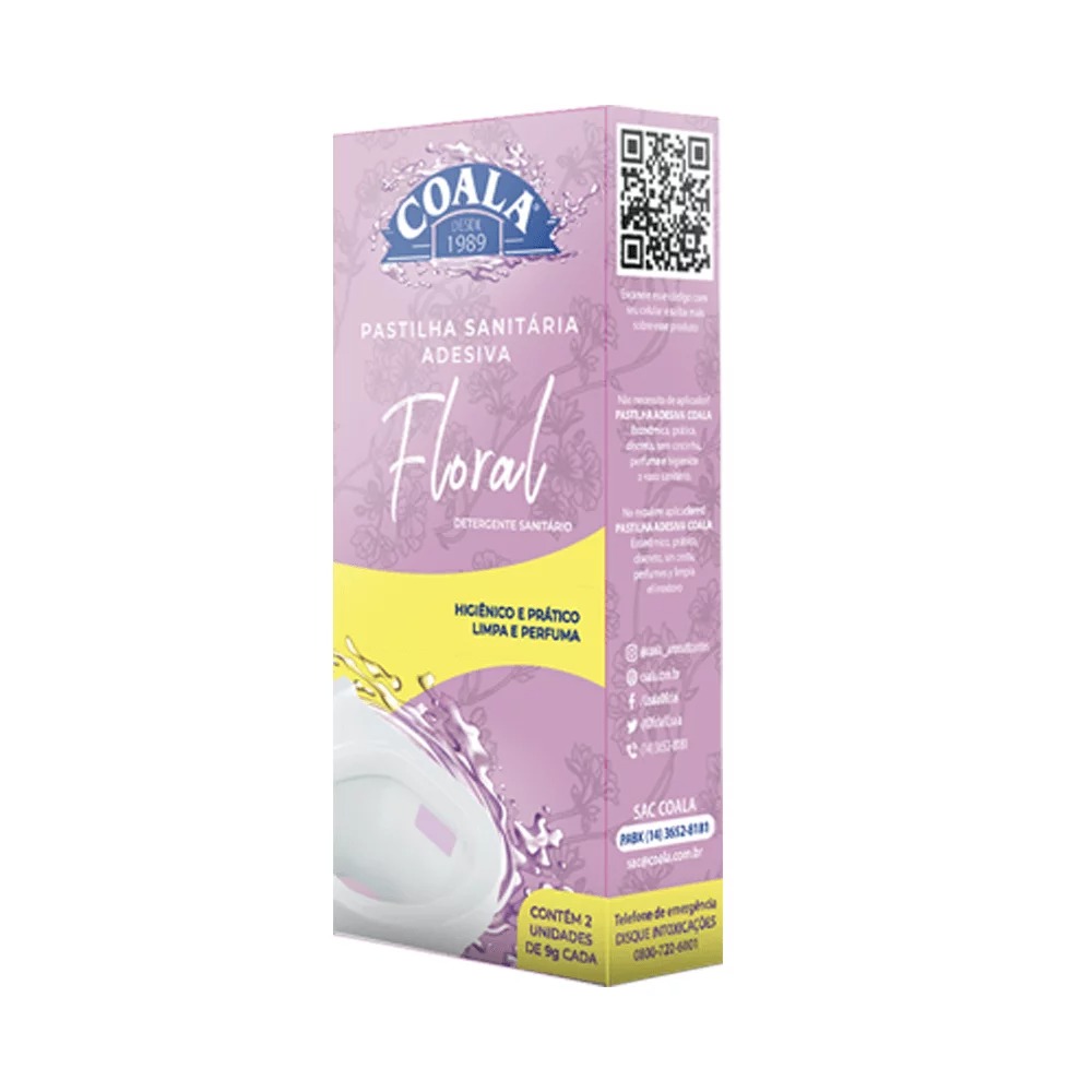 PASTILHA SANITARIA ADESIVA FLORAL COALA