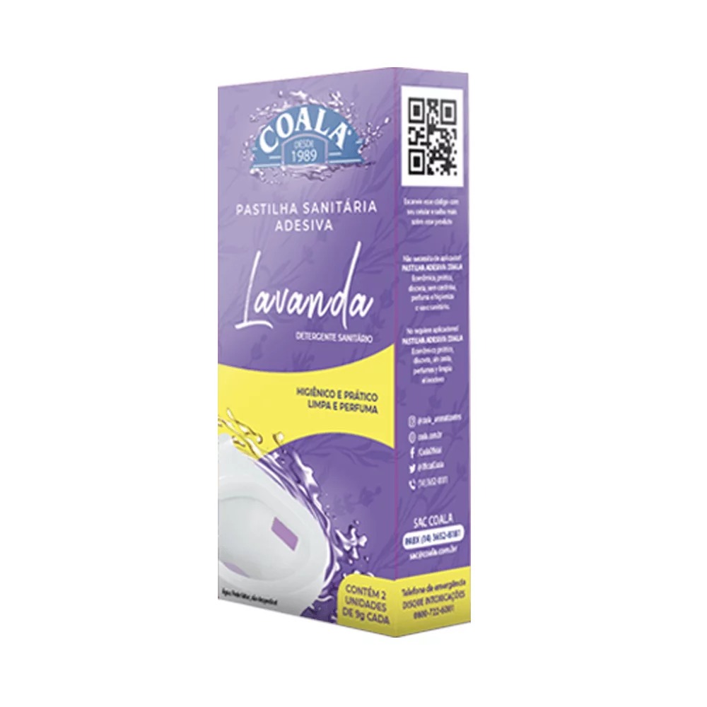 PASTILHA SANITARIA ADESIVA LAVANDA COALA